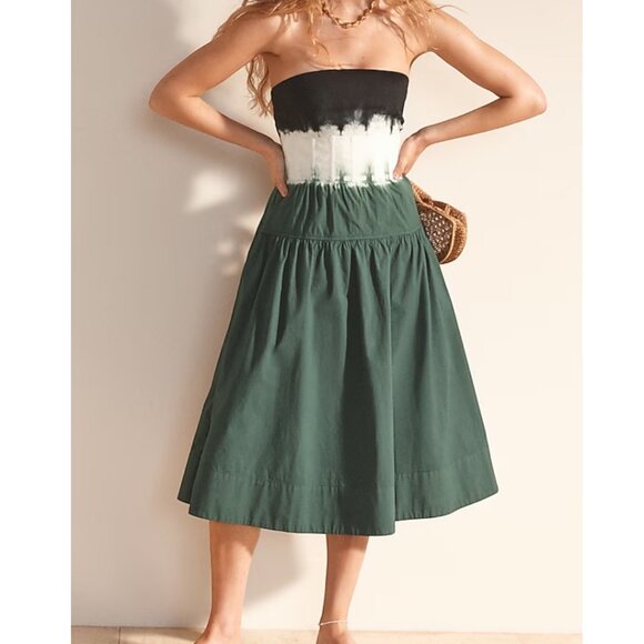 J. Crew Dresses & Skirts - J. Crew Strapless drop-waist dress in dip-dye Size 8